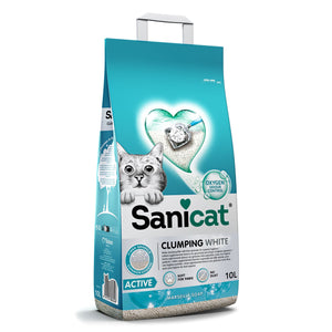 SANICAT White Marseille Soap, grudajući mineralni pijesak za mačke, mirisni, 10l