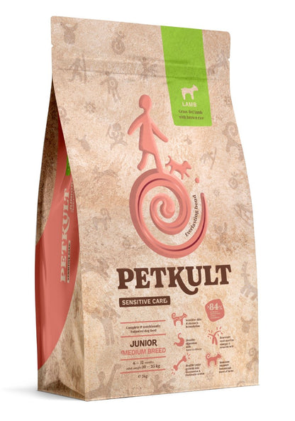 PETKULT Sensitive JUNIOR, Medium, janjetina sa smeđom rižom