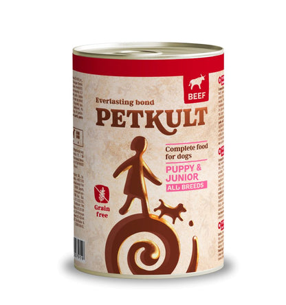PETKULT Konzerva za pse JUNIOR, s govedinom, bez žitarica
