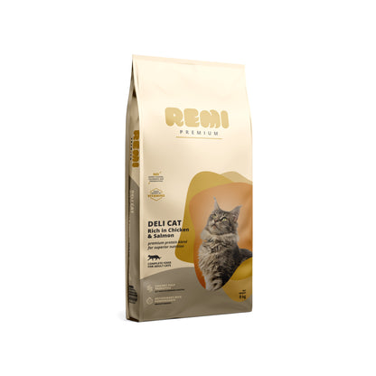 REMI PREMIUM Deli Cat, bogato piletinom i lososom