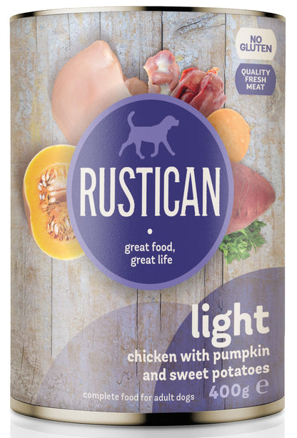 RUSTICAN Light Piletina s bučom i batatom, monoproteinska hrana, bez glutena,