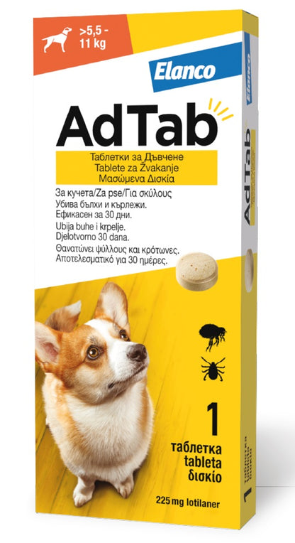 ADTAB (Elanco) tableta za pse, za žvakanje, protiv buha i krpelja