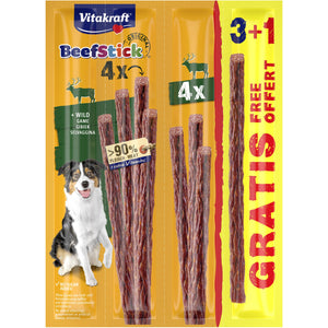 VITAKRAFT Beef Stick Salami, s mesom divljači, poslastica za pse, 20g /3+1 BONUS