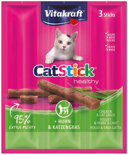 VITAKRAFT Cat Stick, štapići s piletinom i mačjom travom, 3 kom/18 g