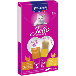 VITAKRAFT Jelly Lovers, sočni žele, 3x piletina i 3x puretina, 6x15g
