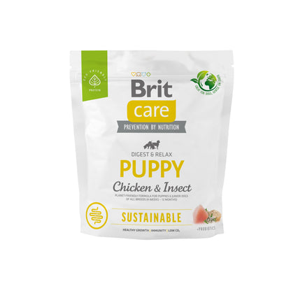 BRIT CARE Digestion & Relax Sustainable PUPPY, piletina s insektima