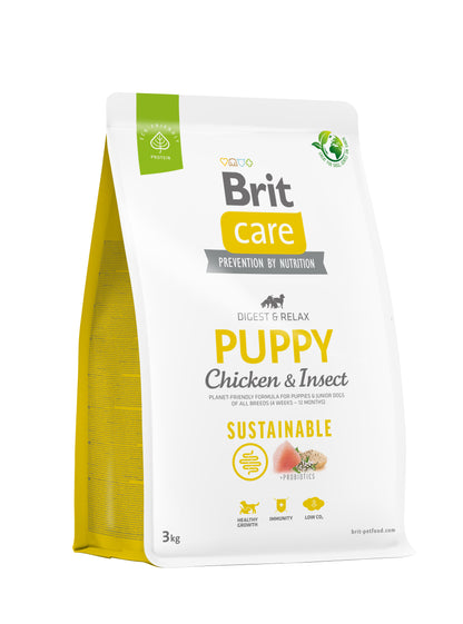 BRIT CARE Digestion & Relax Sustainable PUPPY, piletina s insektima