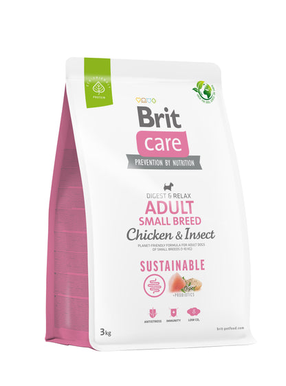BRIT CARE Digestion & Relax Sustainable Small breed, piletina s insektima