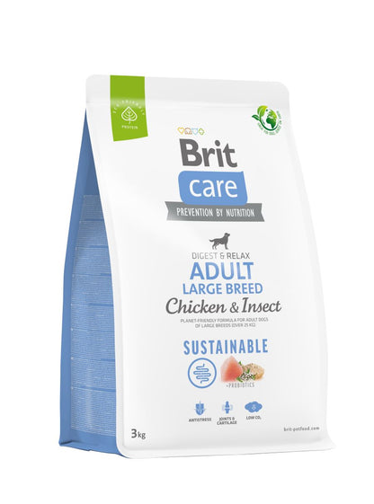 BRIT CARE Digestion & Relax Sustainable Large breed, piletina s insektima