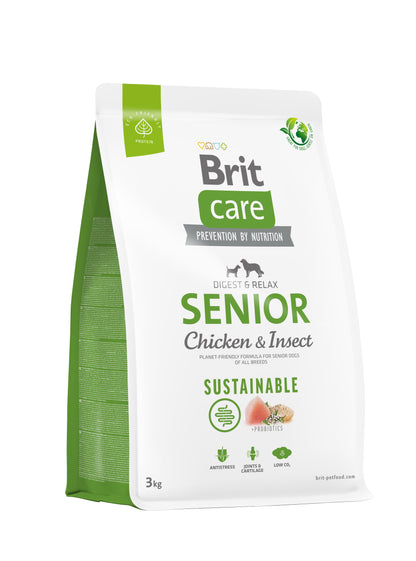 BRIT CARE Digestion & Relax Sustainable SENIOR, piletina s insektima