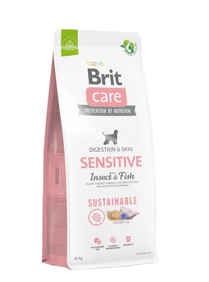BRIT CARE Digestion & Relax Sustainable Sensitive, bogato insektima i ribom