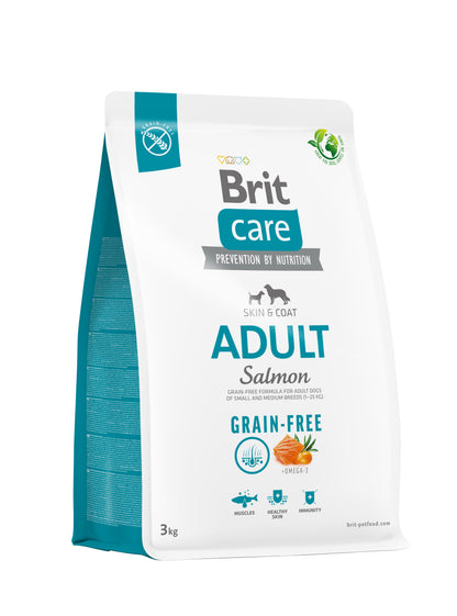 BRIT CARE Grain-free Skin&Coat, losos i krumpir, bez žitarica