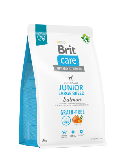 BRIT CARE Grain-free Skin&Coat Large Breed JUNIOR, losos i krumpir, bez žitarica