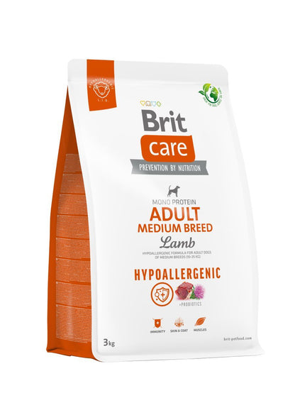 BRIT CARE Hypoallergenic Monoprotein Medium Breed, janjetina i riža