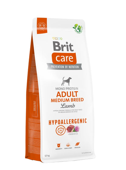 BRIT CARE Hypoallergenic Monoprotein Medium Breed, janjetina i riža