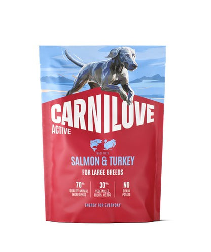 CARNILOVE Active, Losos i puretina, za velike pasmine