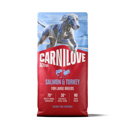 CARNILOVE Active, Losos i puretina, za velike pasmine