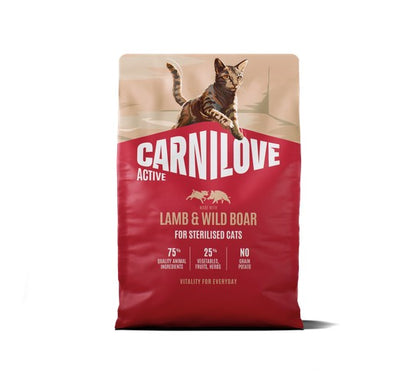 CARNILOVE Active, janjetina i vepar, za sterilizirane mačke