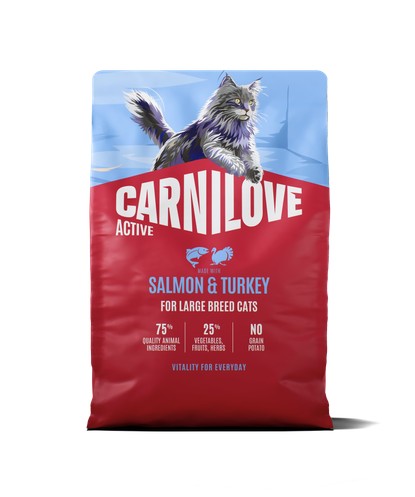 CARNILOVE Active Losos i puretina, za velike pasmine mačaka