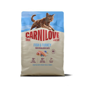 CARNILOVE TrueFresh, riba i puretina, za sterilizirane mačke, 2kg
