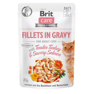 BRIT CARE Fileti puretine i lososa u umaku, za mačke, 85g