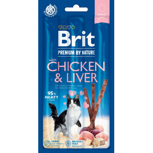 BRIT Premium by Nature Cat, mesni štapići piletina, bogato jetrom, 3x5g