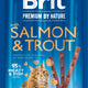 BRIT Premium by Nature Cat, mesni štapići bogati lososom i pastrvom, 3x5g