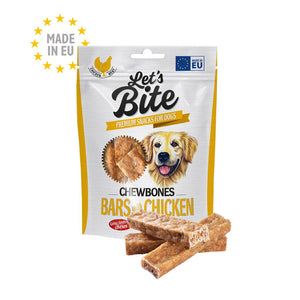 LET's Bite Chewbones, poslastica za pse, pločice s piletinom, 175g
