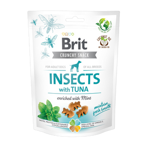 BRIT Crunchy poslastica, insekti s tunom, obogaćeno mentom, 200 g