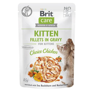 BRIT CARE KITTEN, fileti piletine u umaku, bez žitarica, 85g