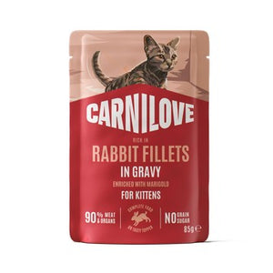 CARNILOVE KITTEN Kunićevina s nevenom, u umaku, 85g