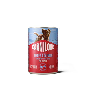 CARNILOVE PUPPY Mesna pašteta od lososa i puretine, za štence 400g