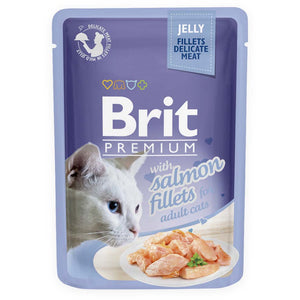 BRIT PREMIUM Fileti u želeu s lososom, 85 g