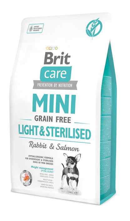 BRIT CARE MINI Light & Sterilized Kunić i Losos, bez žitarica