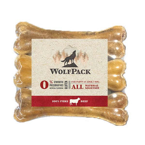 WOLFPACK Prešana kost, goveđa koža punjena tripicama, 10cm, 3 komada