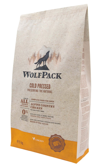 WOLFPACK Alpine Country piletina, hladno prešana hrana za pse
