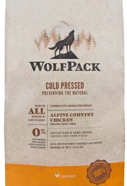 WOLFPACK Alpine Country piletina, hladno prešana hrana za pse