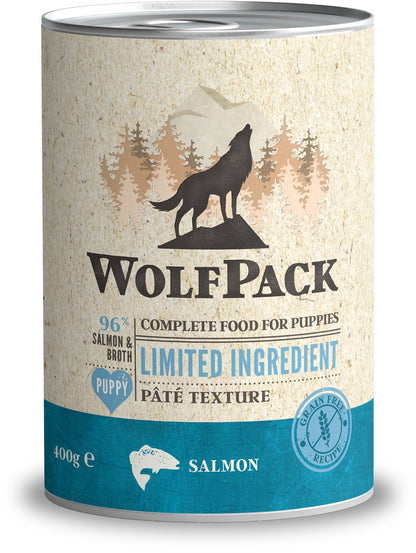 WOLFPACK PUPPY, Limited Ingredient, losos, pašteta, bez žitarica