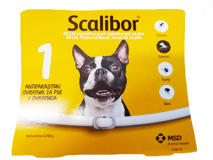 SCALIBOR (MSD) ogrlica za pse protiv buha, krpelja, papatača, komaraca