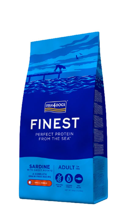 FISH4DOGS Finest Small, sardina/batat, bez zitarica, mali briketi