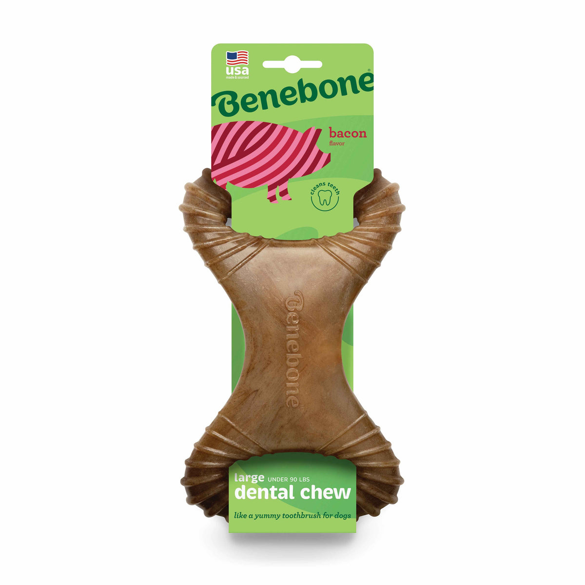 BENEBONE Igracka za pse Dental Chew, aroma slanine