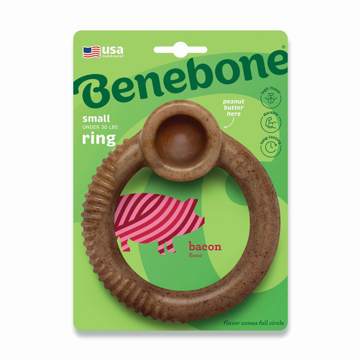 BENEBONE Igracka za pse Ring, aroma slanine
