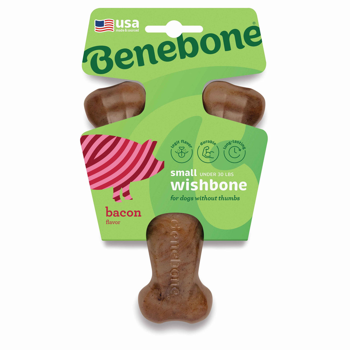 BENEBONE Igracka za pse Wishbone, aroma slanine