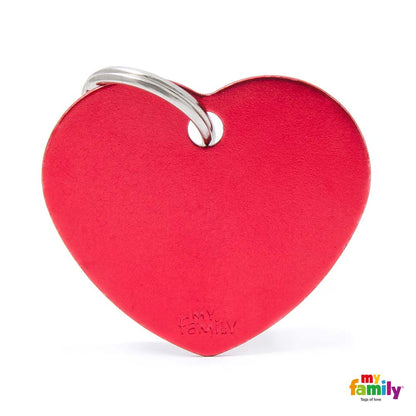 MYFAMILY Basic Plocica za graviranje  Srce, aluminij, crvena