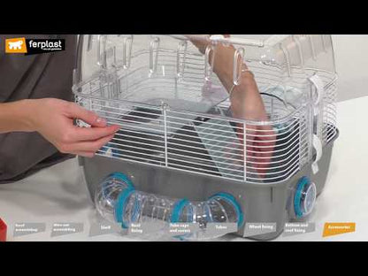 Video koji opisuje proizvod FERPLAST Kavez za glodavce Combi 1 Fun 40,5x29,5x32,5cm